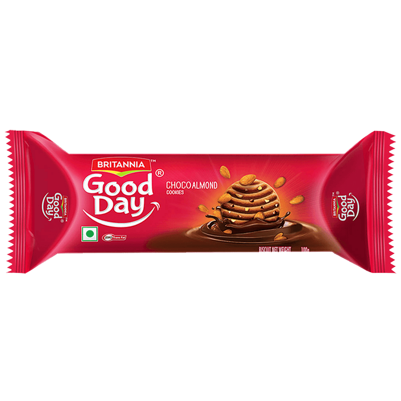 Britannia Good Day Choco Almond Cookies, 100 G view 2