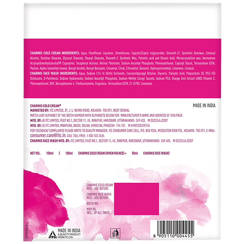 Charmis Vitamin A,C & E Cold Cream - Deep Nourishing, With Free Facewash, 100 Ml view 2