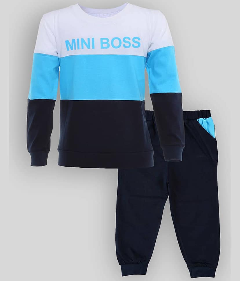 CATCUB Pack of 1 Baby Boys 100% Cotton Shirt & Trouser ( Blue )