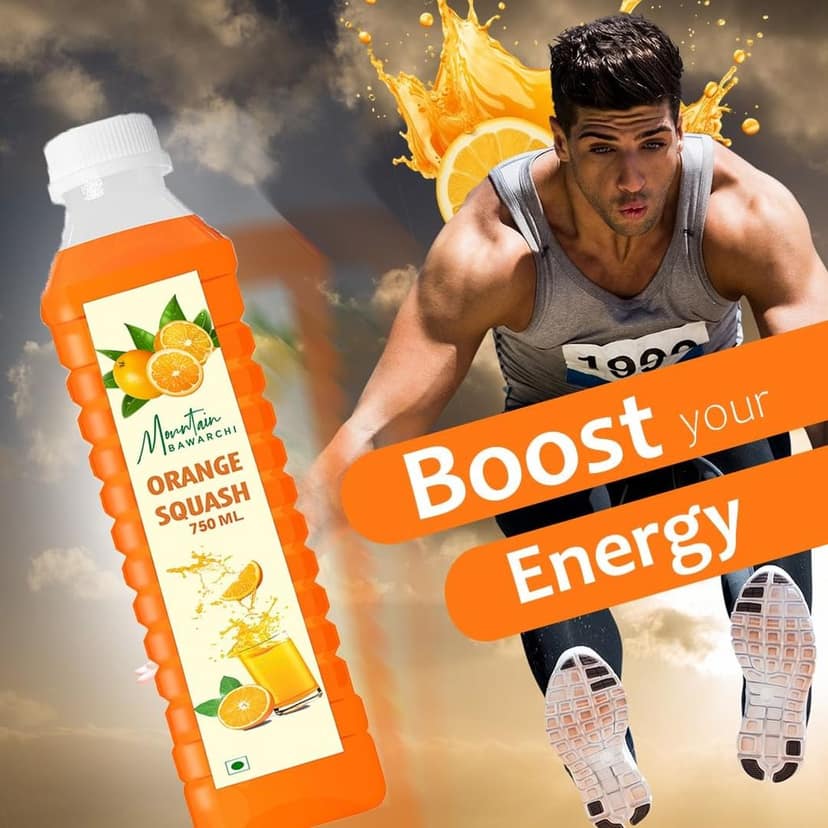 Mountain Bawarchi Buransh Squash Drink & Pulpy Orange Squash | Fruit Drink | 1500ml | Combo Pack of 2 view 6