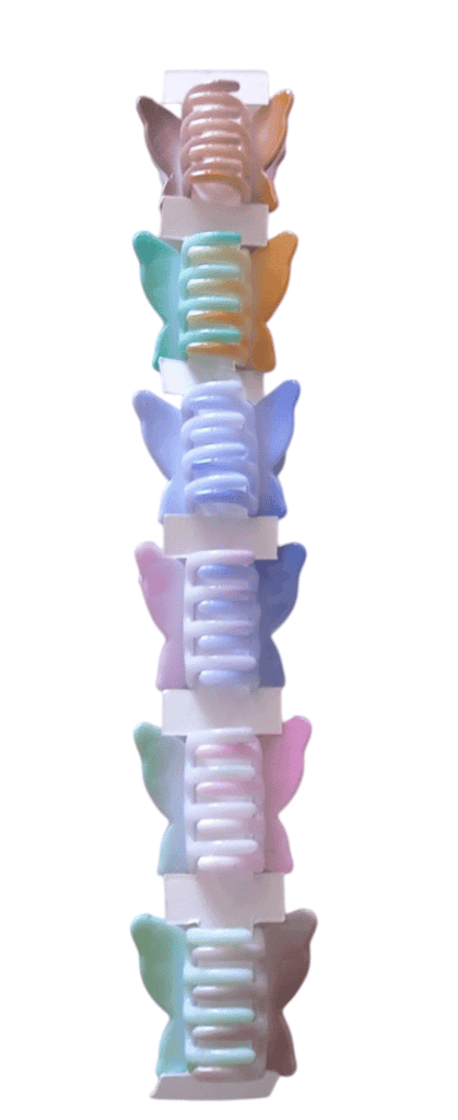 Colorful Butterfly Hair Claw Clips for Women and Girls - Set of 6 view 3