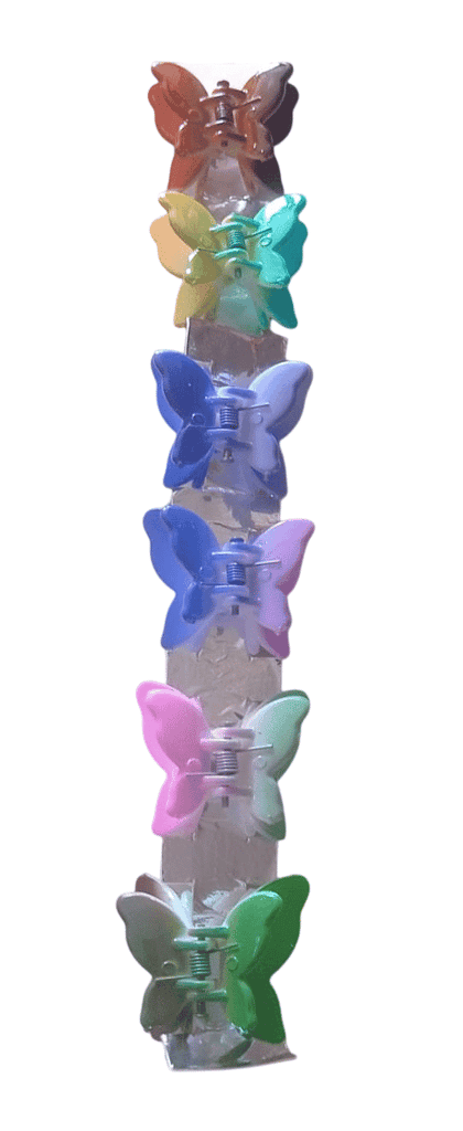 Colorful Butterfly Hair Claw Clips for Women and Girls - Set of 6 view 4