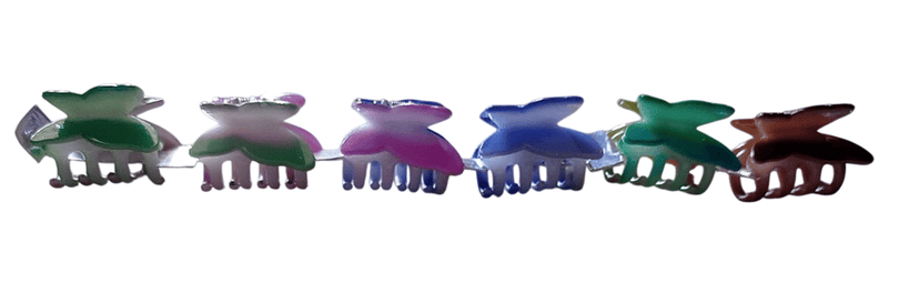 Colorful Butterfly Hair Claw Clips for Women and Girls - Set of 6 view 5