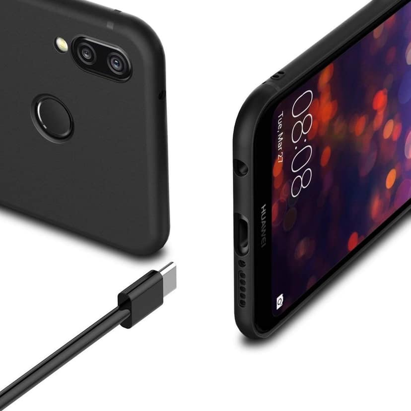Faircost Back Cover for Huawei P20 Lite (Silicone | Black) view 3