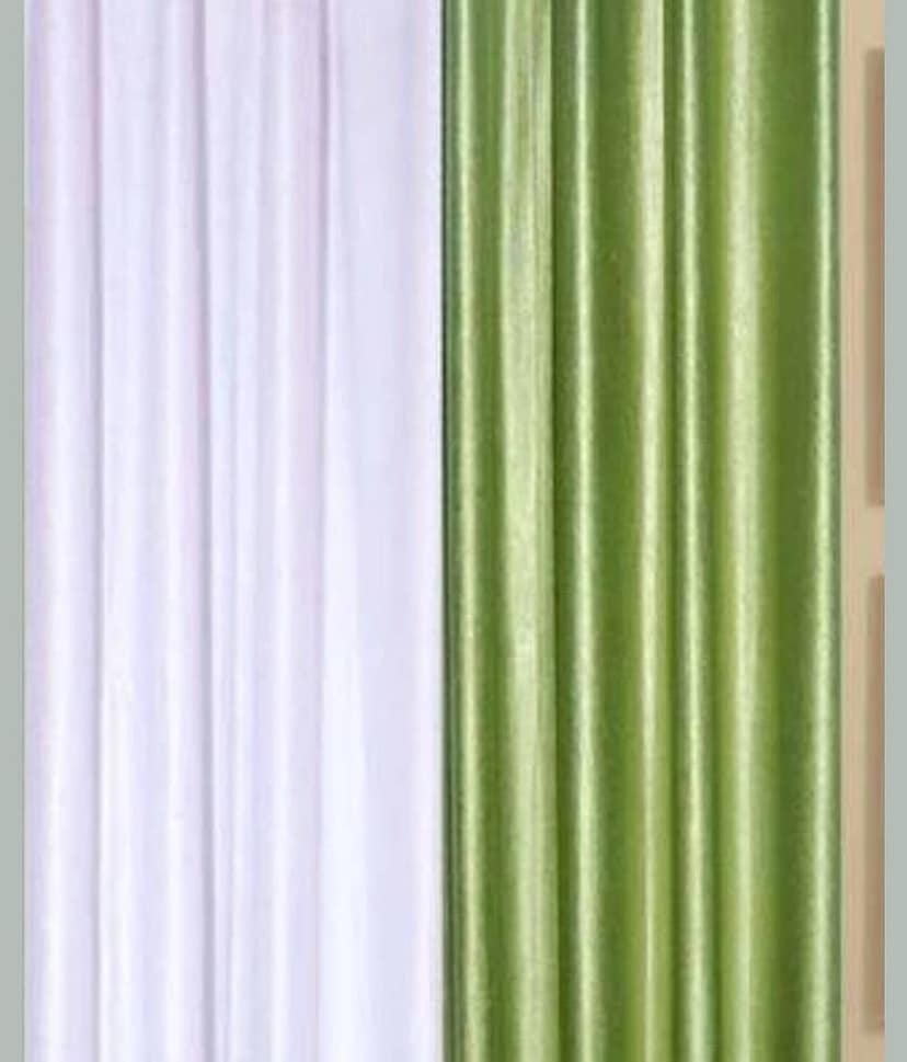 N2C Home Solid Semi-Transparent Eyelet Curtain 5 ft ( Pack of 3 ) - Multicolor view 2