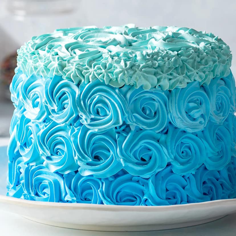 Blue Roses Designer Chocolate Cake 1 Kg view 4