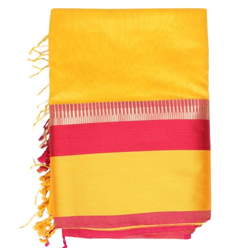 HANDLOOM MAHESHWARI TRADITIONAL SAREE WITH BLOUSE (SKU - 3G020110422 SAREE- 125) view 5