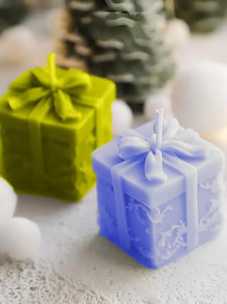 SS Enterprise Organic Soy Wax Gift Shape Candle for Home Decor | Scented Aromatic Fragrance Candles | Smoke-Free Pillar Candles
