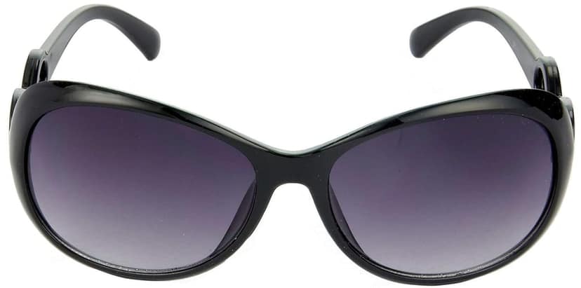 HRINKAR Men Over-sized Sunglasses Black Frame, Grey Lens (Medium) - Pack of 2 view 2