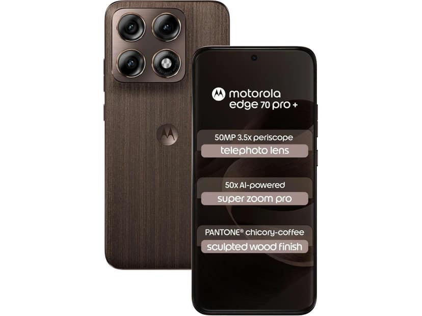 Motorola edge 70 Pro Plus Smartphone, 12GB RAM, 256GB Storage - PANTONE Chicory coffee (Brown)