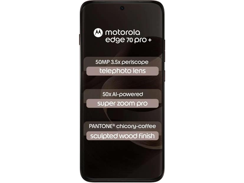 Motorola edge 70 Pro Plus Smartphone, 12GB RAM, 256GB Storage - PANTONE Chicory coffee (Brown) view 2