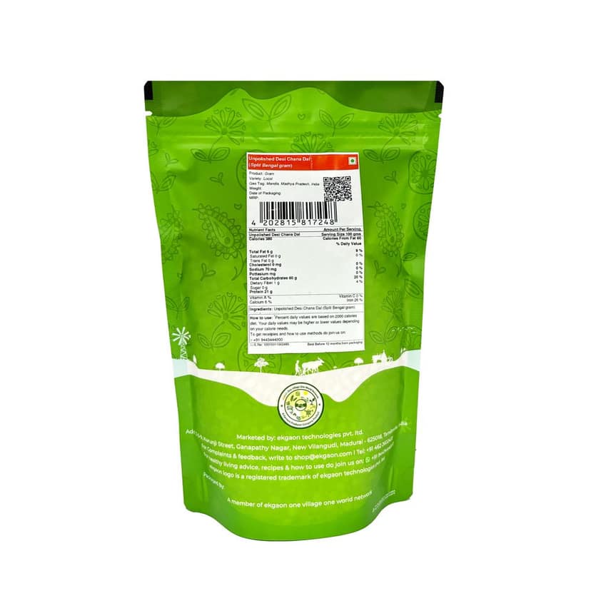 Unpolished Desi Chana Dal (Split Bengal gram) 1 Kg view 2