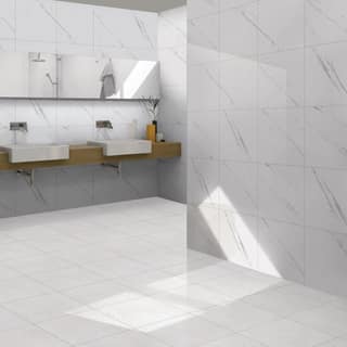 Orientbell Wall Tiles,Floor Tiles PGVT Carrara Bianco Marble 4 Pcs