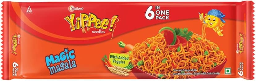 Sunfeast YiPPee! Magic Masala Instant Noodles, 360 g Pouch
