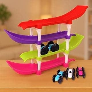 Toy Imagine 4-Level Car Ramp Racer Toy with 4 Cars