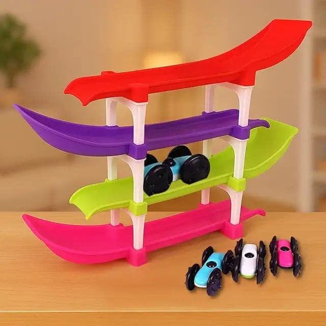 Toy Imagine 4-Level Car Ramp Racer Toy with 4 Cars view 3