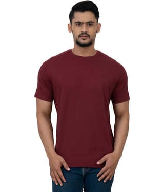 Cotstyle Pack of 1 Cotton Regular Fit Men's T-Shirt ( Maroon )