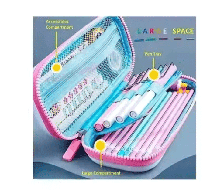 Magic Unicorn School Pouch – Cute Zipper Pencil Case & Stationery Organizer for Kids view 2