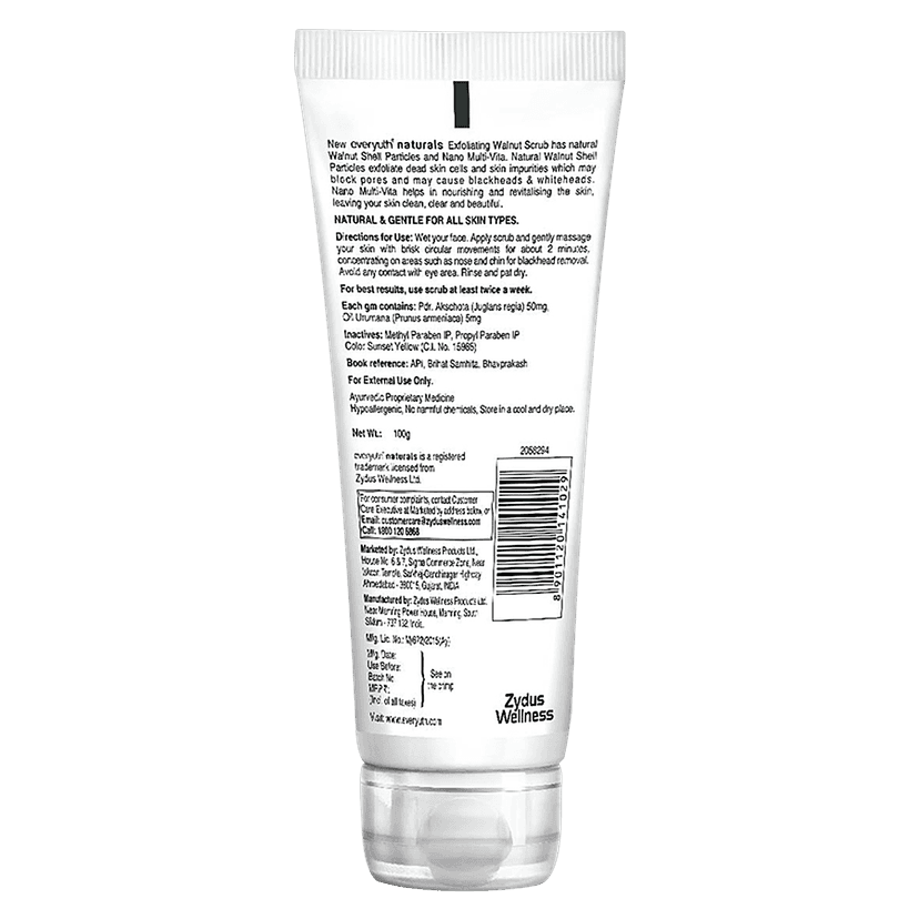 Everyuth Naturals Exfoliating Walnut Scrub, No Harmful Chemicals, 100 G Tube view 2
