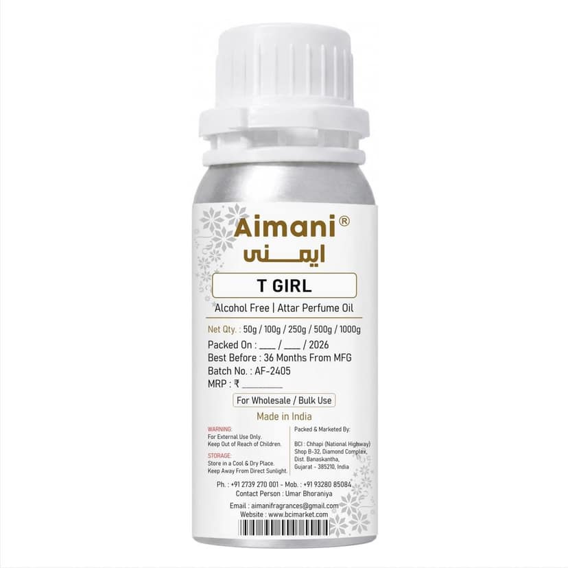 Aimani T Girl Perfume Attar Oil 25ml | Long Lasting Alcohol-Free Fragrance | Premium Unisex Attar for Men & Women