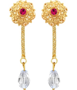 VIVASTRI Golden Drop Earrings ( Pack of 1 )