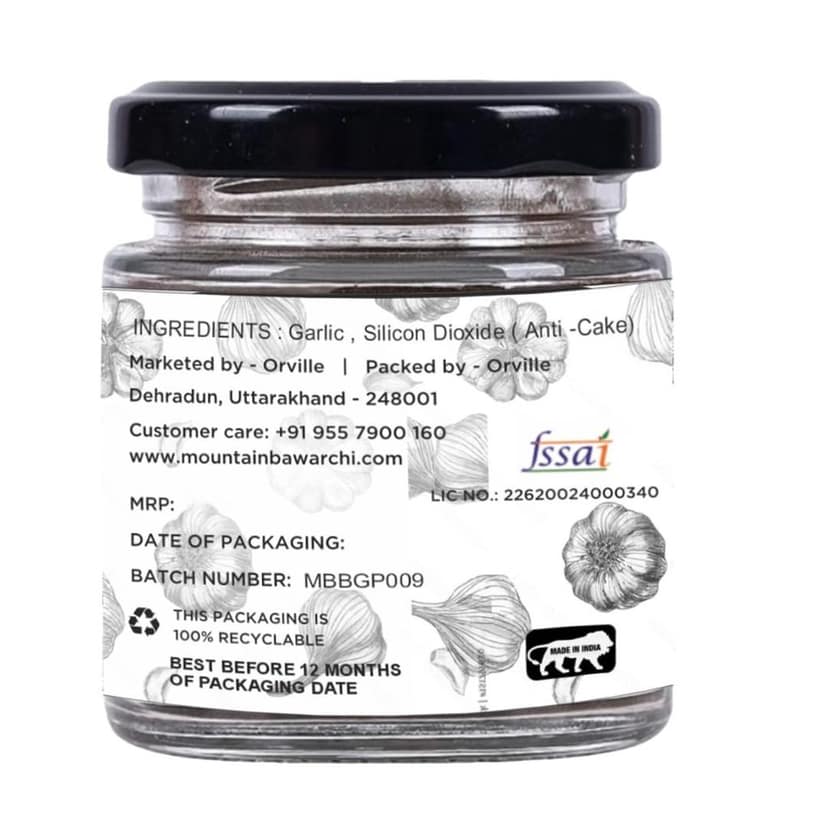 Mountain Bawarchi Black Garlic Powder -100 Grams view 2