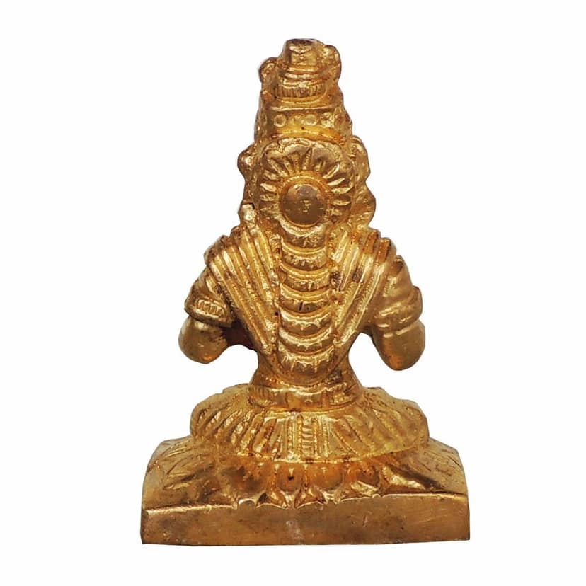 Brass Showpiece Parvati Ji Idol Statue (BSMAS872 A) view 3