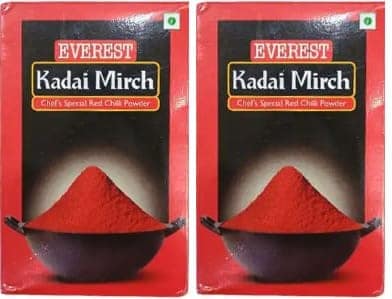 Everest Spices | Kadhai Mirch Powder | Chilli Powder for Curries | 100 Gm Each | Pack of 2 | 200 Gm Pack