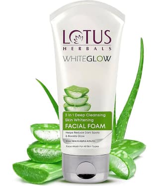Lotus Herbals Whiteglow 3 In 1 Deep Cleaning Skin Whitening Facial Foam, For All Skin Types, 200ml