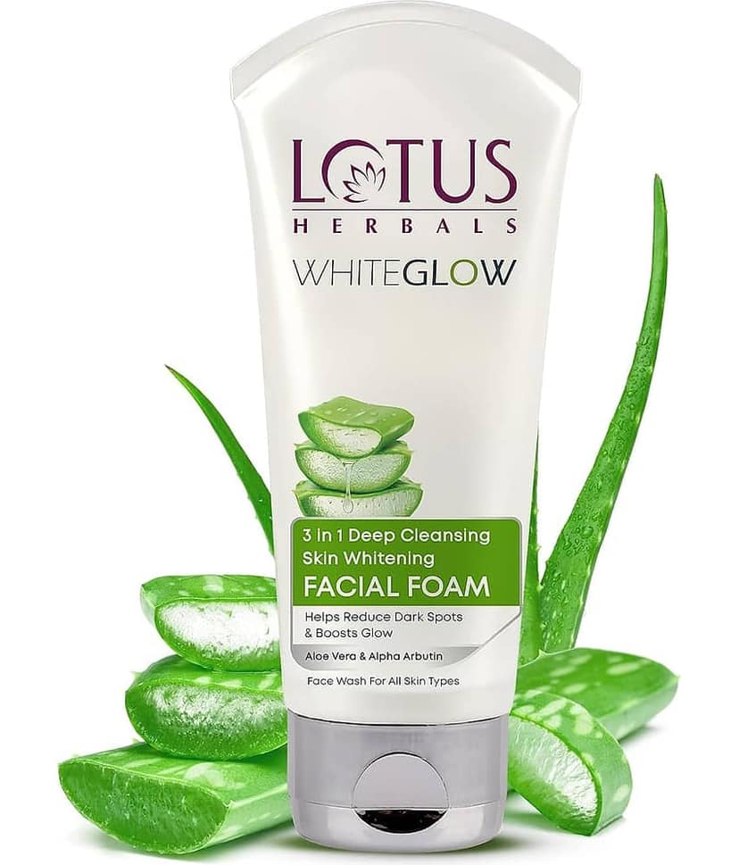 Lotus Herbals Whiteglow 3 In 1 Deep Cleaning Skin Whitening Facial Foam, For All Skin Types, 200ml