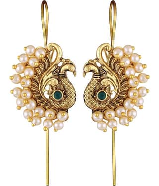 Vighnaharta Green EarCuff Earrings ( Pack of 1 )