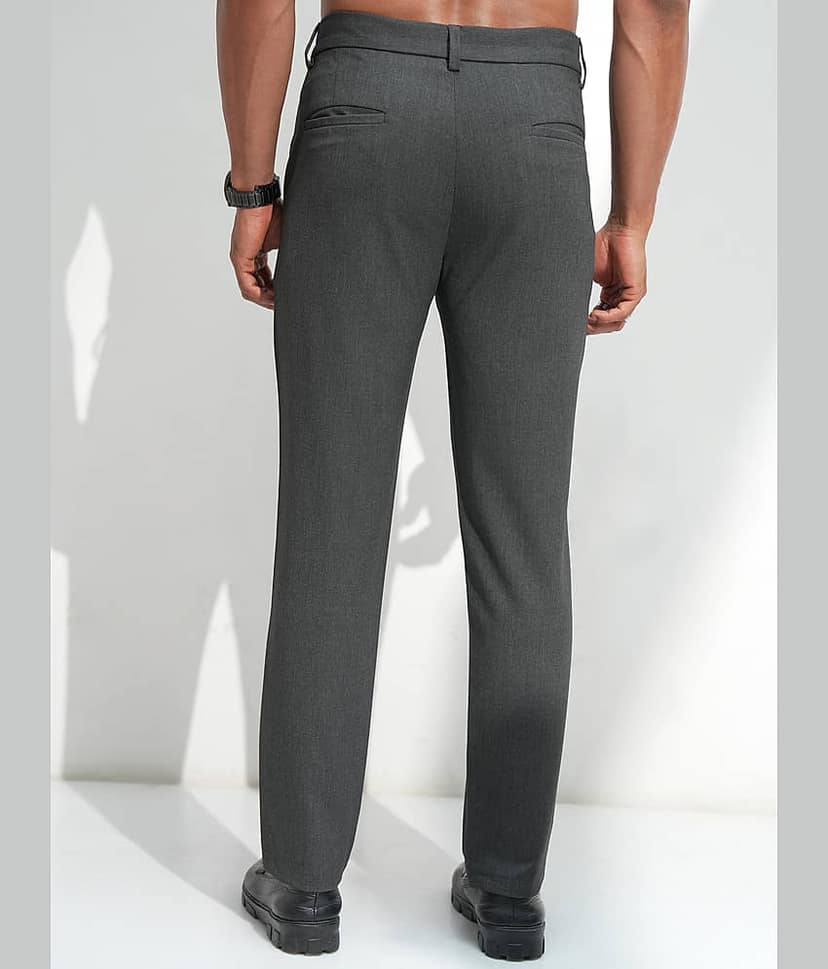 Highlander Slim Men's Trouser - Grey ( Pack of 1 ) view 3