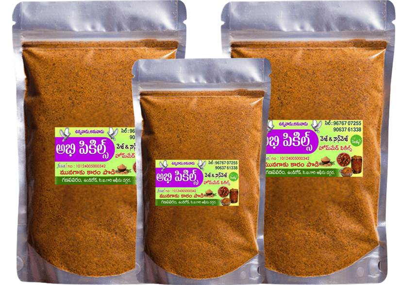 Abhi Pickles - Munagaaku Kaaram Podi - 100% Natural & Pure. view 5