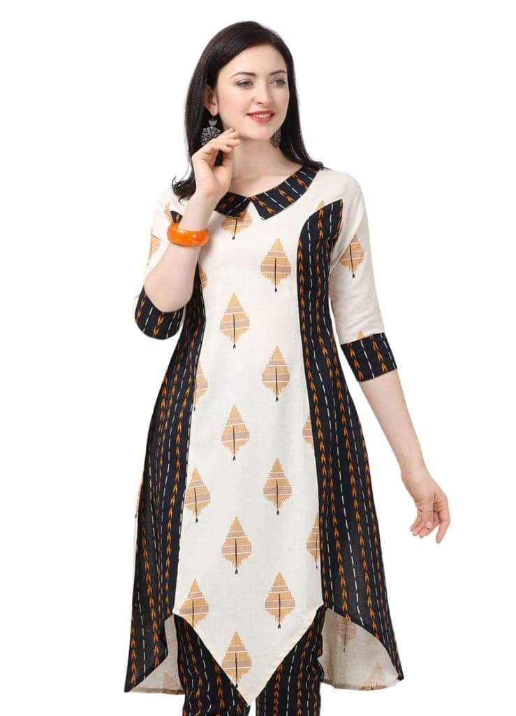 SHOPPING QUEEN Women Cotton A-Line Kurta
