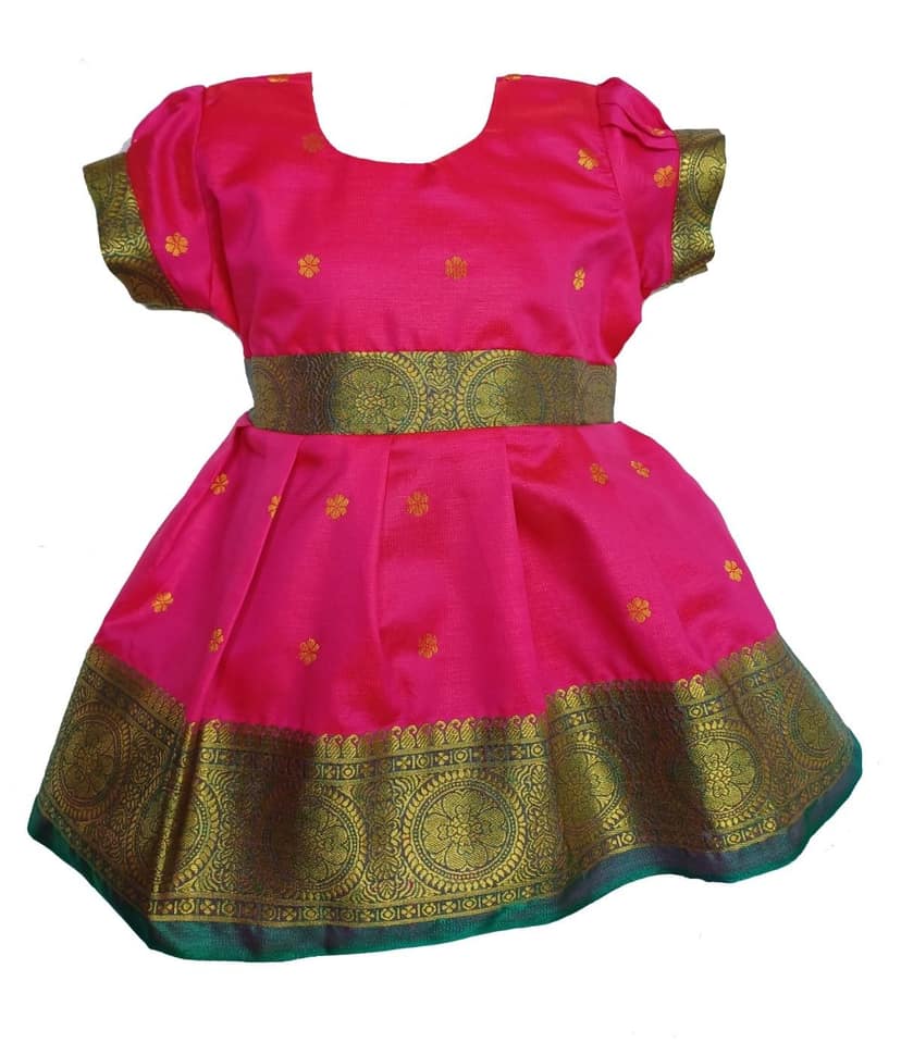 Satin Frock (in, Age, 18 Months, 24 Months, Regular, Pink)