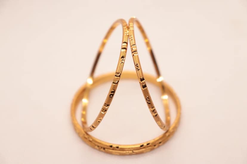 Gold Plated Bangle Set of 4 for Women view 4