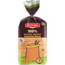 BRITANNIA WHOLE WHEAT 100% BREAD 450GM