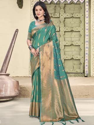 Sea Green Silk Saree