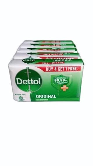 DETTOL ORIGINAL SOAP 5 SOAP PACK 375G