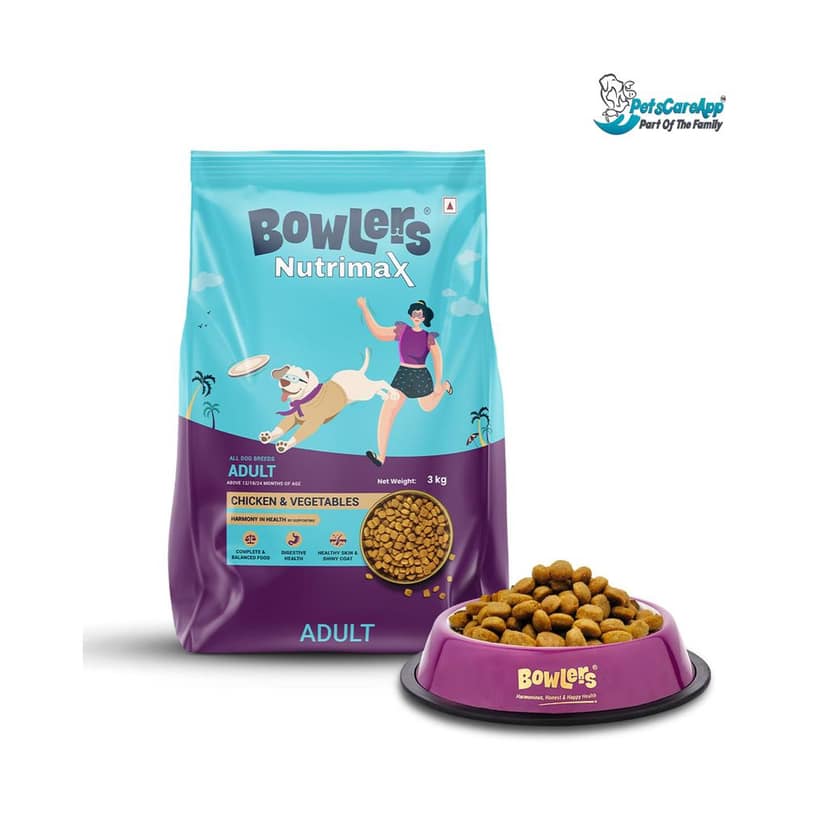 Bowlers Nutrimax Adult Dry Dog Food Chicken & Vegetables view 3