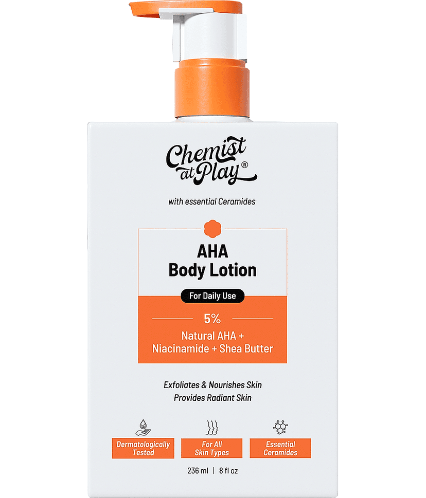 Chemist At Play 5% Natural Aha + Niacinamide + Shea Butter Body Lotion For Daily Use , 236ml (Pack of 1)