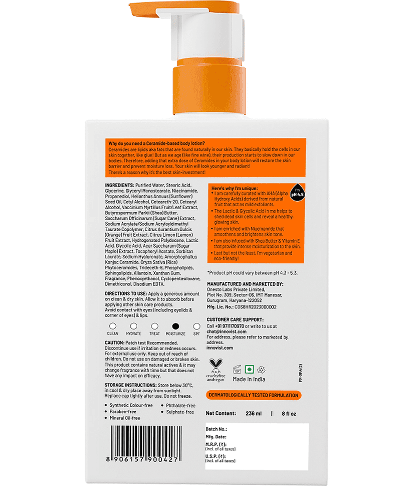 Chemist At Play 5% Natural Aha + Niacinamide + Shea Butter Body Lotion For Daily Use , 236ml (Pack of 1) view 2