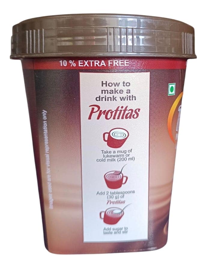 Protitas Protein Powder with Vitamins & Minerals - Chocolate Flavor(Pack of 2) view 2