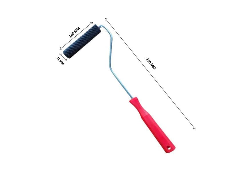 MD Fiberglass Roller Tool, Solid Steel Metal FRP Bubble Paddle Laminating Roller for FRP Resin Work view 2
