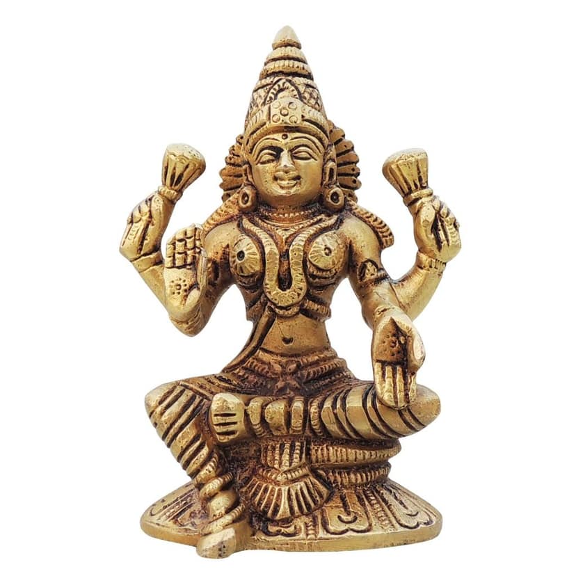 Brass Showpiece Laxmi Ji God Idol Statue (BSMAS1041 L) view 2