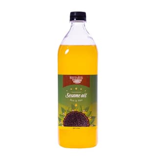 "Wood Pressed Sesame Oil - 1 Litre | Rich & Pure | Natural & Unrefined | For Cooking, Hair & Skin Care"