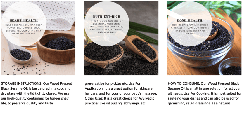 "Wood Pressed Sesame Oil - 1 Litre | Rich & Pure | Natural & Unrefined | For Cooking, Hair & Skin Care" view 5