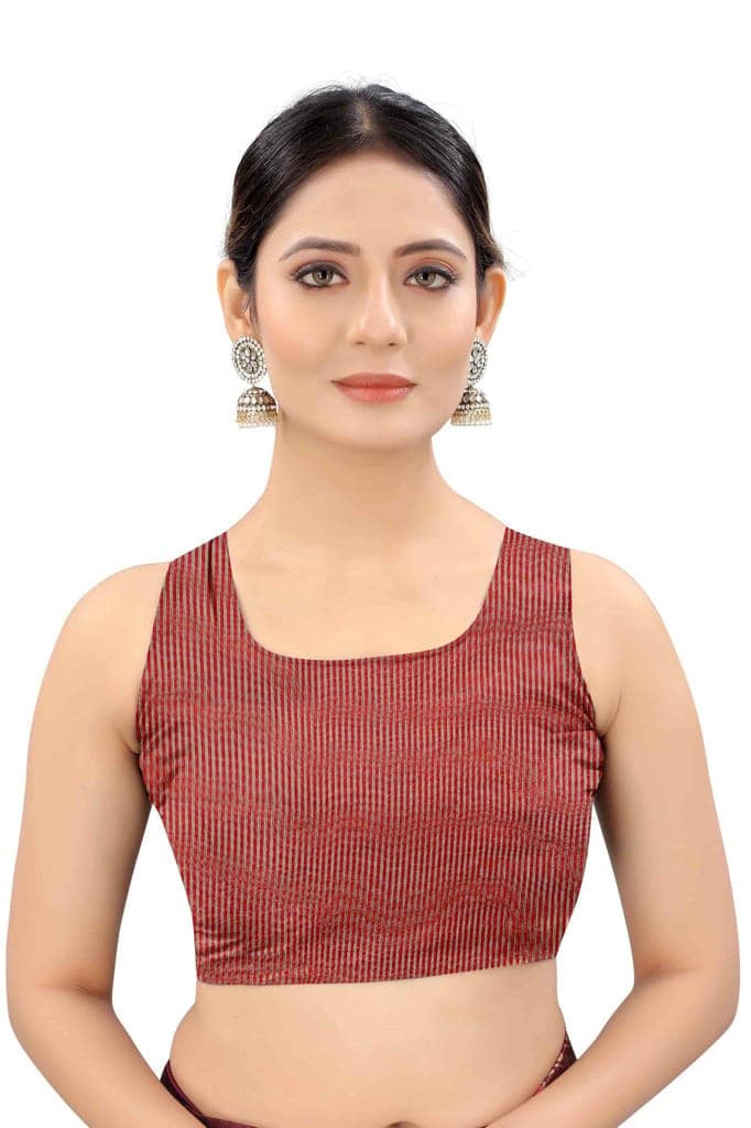 Women's Solid Woven Design Saree With Unstiched Blouse Piece view 5