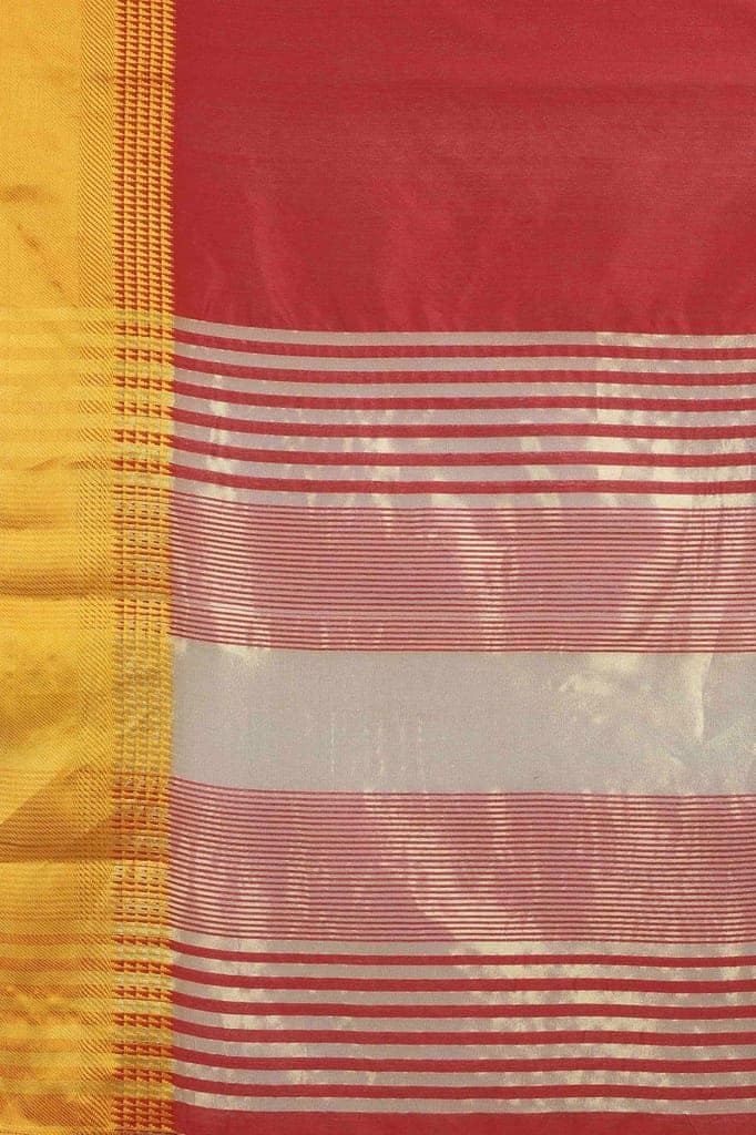 Women's Solid Woven Design Saree With Unstiched Blouse Piece view 6