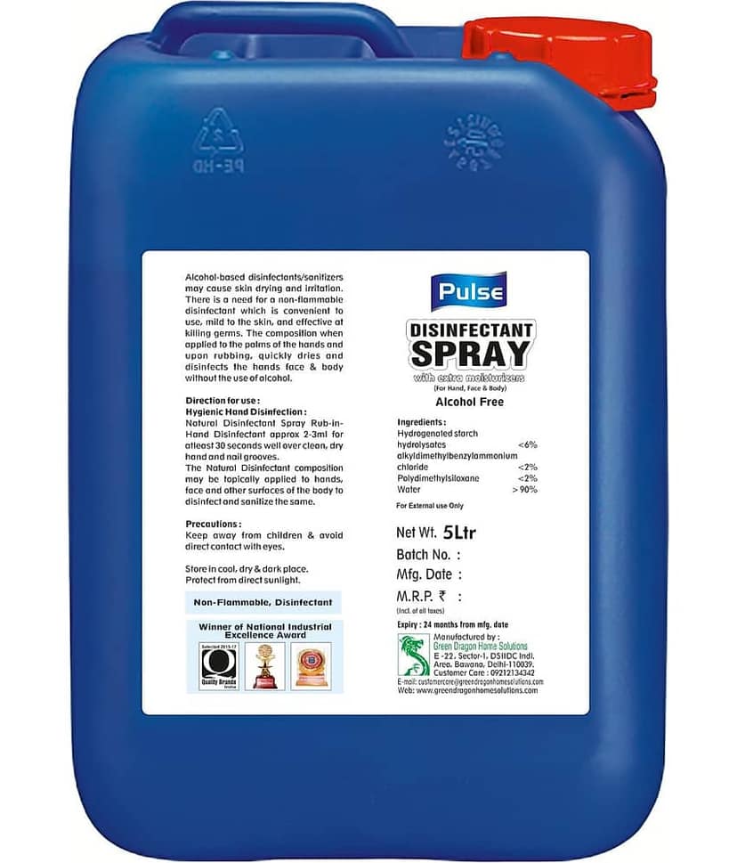 Pulse Disinfectant Spray for Hand, Face and Body Sanitizers 5000 mL Pack of 1 view 2